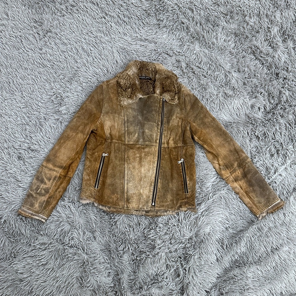 Andrew Marc Leather Fur Winter Jacket